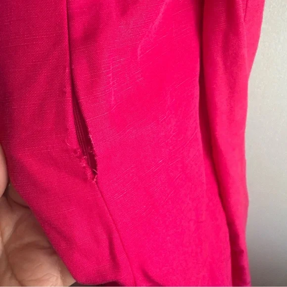 Club Monaco women’s bright pink size 2 off shoulder ruffle top jumpsuit - Picture 8 of 8